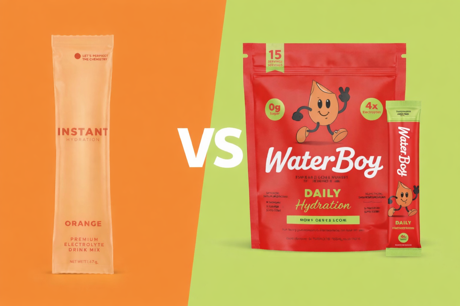 Instant Hydration vs Waterboy