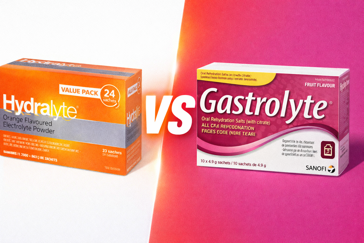 Hydralyte vs Gastrolyte