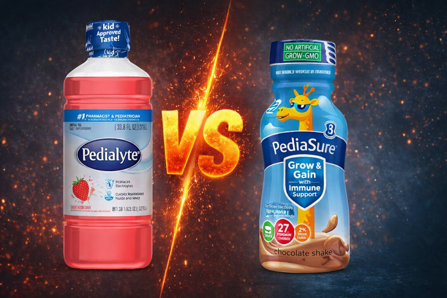 Pedialyte vs Pediasure